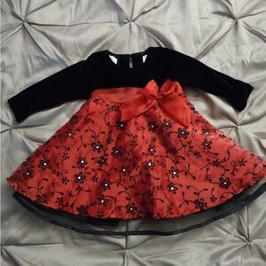 Blueberi Boulevard Black and Red Dress Size 12 Months